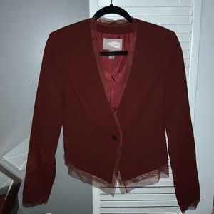 Burgundy blazer